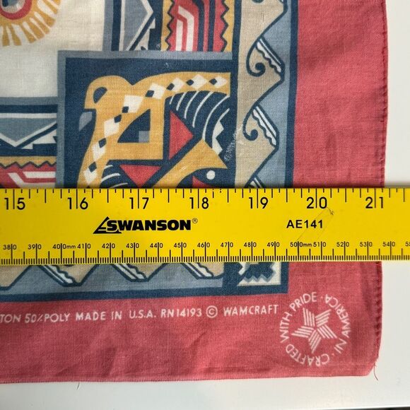 Vintage Wamcraft Southwestern Print Bandana 90s - Picture 8 of 9